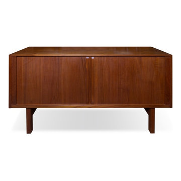 NILS JOHNSSON DANISH TEAK TAMBOUR DOOR CREDENZA