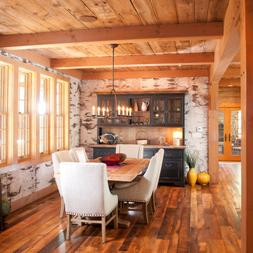 Hybrid Timber Frame Home on the Chain O' Lakes Miner Lake