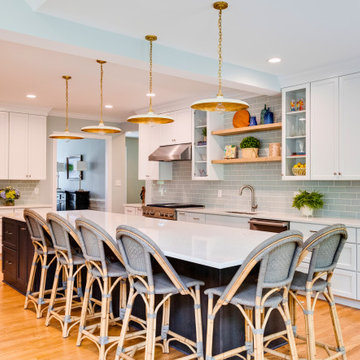Kitchen Remodel with Quartz Island and Custom Details