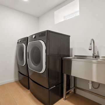 Laundry Room with Stainless Utility Sink