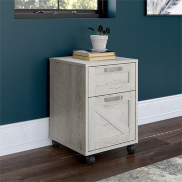 Bush Furniture Knoxville 2 Drawer Mobile File Cabinet in Cottage White