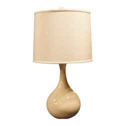 Brentwood Crazed Cream Lamp - Table Lamps