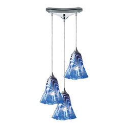 Elk Lighting - Elk Lighting 31342/3vbl Pendant Vestido - Ceiling Lighting