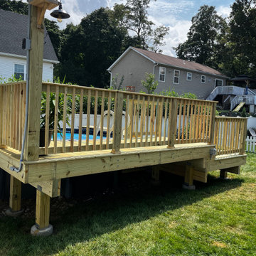 Pressure Treated Wood Pool Deck