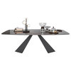 Contemporary Italian Marble Like Dining Table, Brown