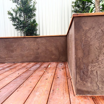 Rustic Marmorino Garden Wall