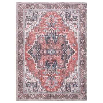 Vera Collection Multi 5' x 7'6" Rectangle Residential Indoor Area Rug