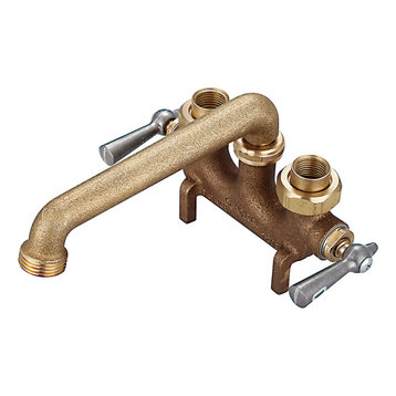 Central Brass 0465-5 Two Handle Laundry Faucet - Rough Brass