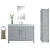 47" Grand Crater Marble Vanity, Gray