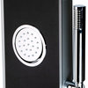 ALFI brand ABSP65B Black Aluminum Shower Panel w/ 2 Body Sprays Rain Shower Hea