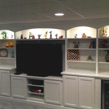 Basement entertainment center