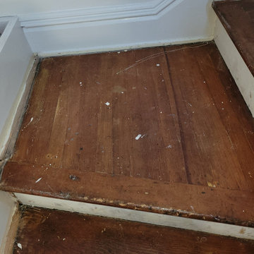 floor and stairway rehab in historical home