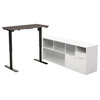 I3 Plus Height Adjustable L-Desk, Bark Gray/White