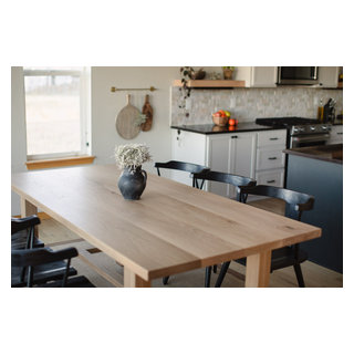 'Vega II' White Oak H Leg Dining Table - Scandinavian - San Diego - by ...