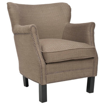 Safavieh Jenny Arm Chair, Brown, Java, Fabric