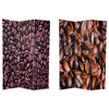 3-Panel Double Sided Coffee Beans Room Divider