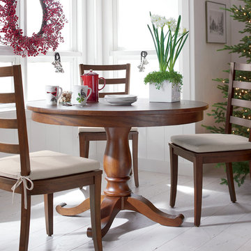 Avalon 45" Tea Brown Round Extension Dining Table