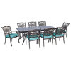 Hanover TRADDN9PC Traditions Nine Piece Aluminum Framed Outdoor - Blue