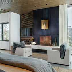 Mountain Industrial Fireplace - Indoor Fireplaces