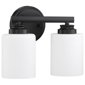 Bolden 2-Light Bathroom Vanity Light in Flat Black