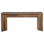 Uttermost - Uttermost Vail Reclaimed Wood Console Table - Catering To Masculine And Rustic Styles, This Console Features Natural Reclaimed Elm Wood Accented By A Gray Layered Concrete Exterior. Solid Wood Will Continue To Move With Temperature And Humidity Changes, Which Can Result In Cracks And Uneven Surfaces, Adding To Its Authenticity And Character.