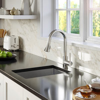 Karran Weybridge Single-Handle Pull-Down Sprayer Kitchen Faucet, Chrome