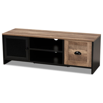 Kasey Industrial Two-Tone TV Stand