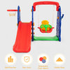 Costway 3 in 1 Junior Children Climber Slide Swing Seat Basketball Hoop Playset