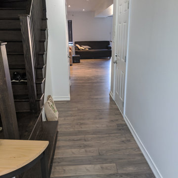 Laminate Installation Over Tile to Extend Our Customers Livingroom