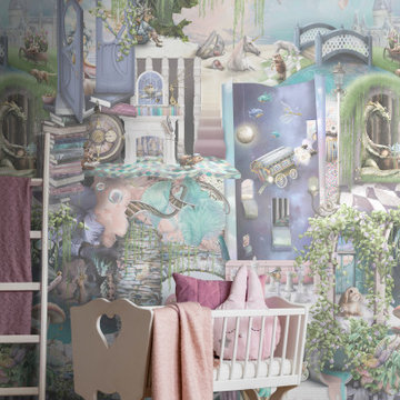 Maximalist Fairy Tale Girls Nusery Wallpaper Wall Mural