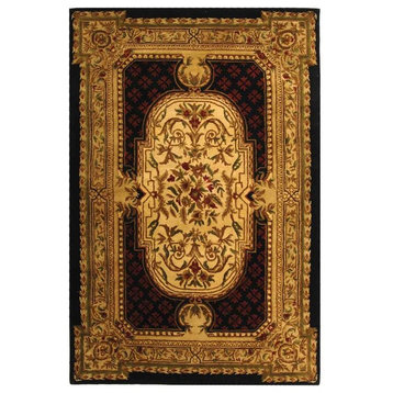 Safavieh Classic Collection CL755 Rug, Black, 9'6"x13'6"