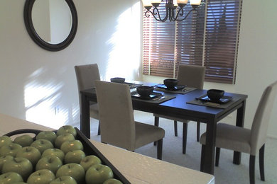 Example of a trendy dining room design in Los Angeles
