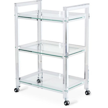 Ava Bar Cart, Clear