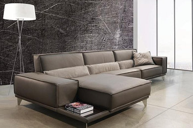 Mokambo Leather Sectional Sofa by Gamma International, Italy