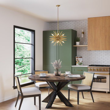 Round Shiloh Industrial Steel Pedestal Table