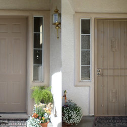 Econo - Before & After Wrought Iron Security Door - Front Doors