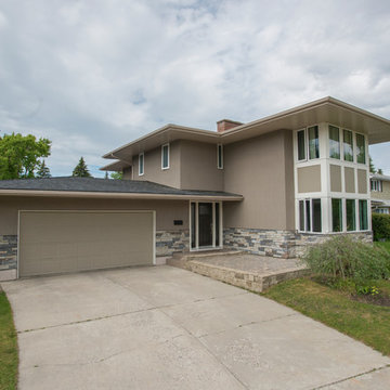 Calgary Stucco, Windows, Doors and Stone Exterior Renovation