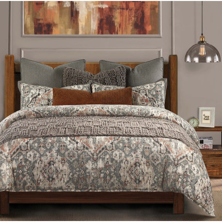 3-Piece Carmen Vintage Kilim Duvet Cover Set, Super Queen