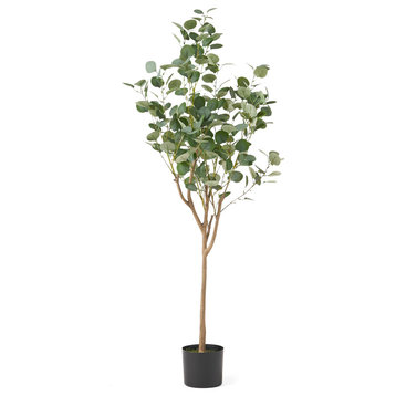 Davos Artificial Eucalyptus Tree, 23 W X 23 D X 59 H