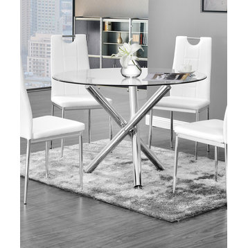 Beverly 43" Round Glass Dining Table
