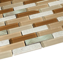 Green Caramel Aliminum Stone Glass Mosaic Tile for Bathroom and Kitchen Walls Ki - Home Accessories & Decor