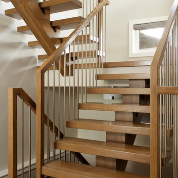 White Oak Mono Stringer with Stainless Steel Spindles