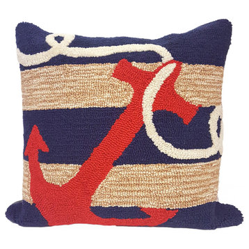 Frontporch Anchor Square "Machine Washable" Indoor/Outdoor Pillow