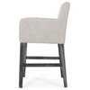 Chaparral Contemporary Fabric Upholstered Wood 26" Counter Stools, Set of 2, Light Gray/Gray