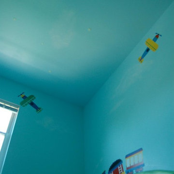 Kid's transportation and train room