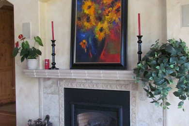 Inspiration for a mediterranean living room remodel in Seattle