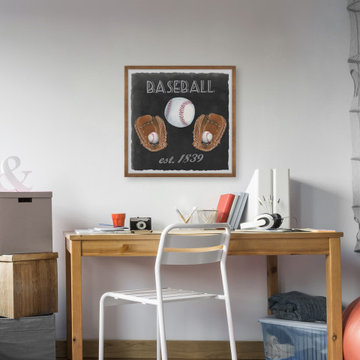 "Baseball Collection" Framed Painting Print