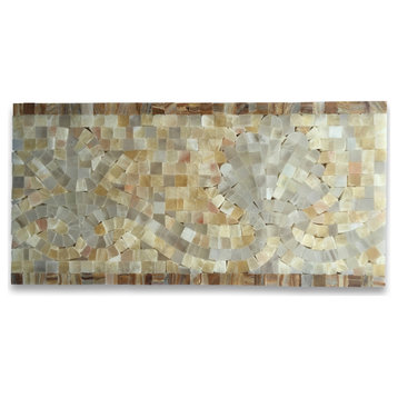 Marble Mosaic Border Listello Tile Possesion Onyx 5.9x12 Polished, 1 piece