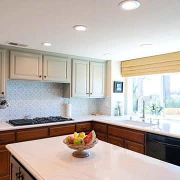Kitchen design with Green Color