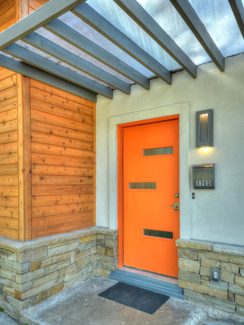 Orange Front Door Houzz